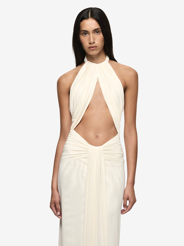 VALLETTA CUT OUT MAXI DRESS - BUTTERCREAM