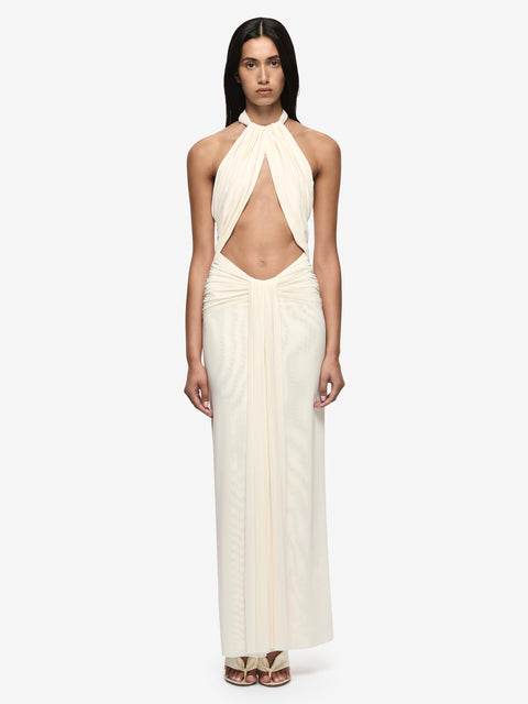 VALLETTA CUT OUT MAXI DRESS - BUTTERCREAM