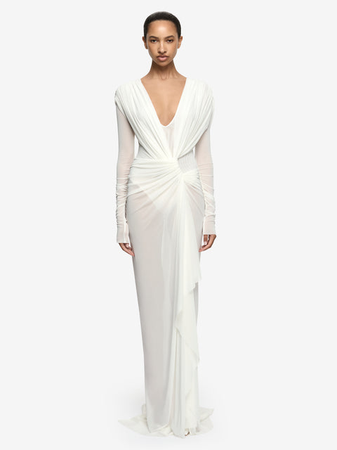 ARIANNA LONG SLEEVE MAXI DRESS - IVORY
