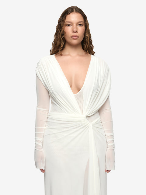 ARIANNA LONG SLEEVE MAXI DRESS - IVORY