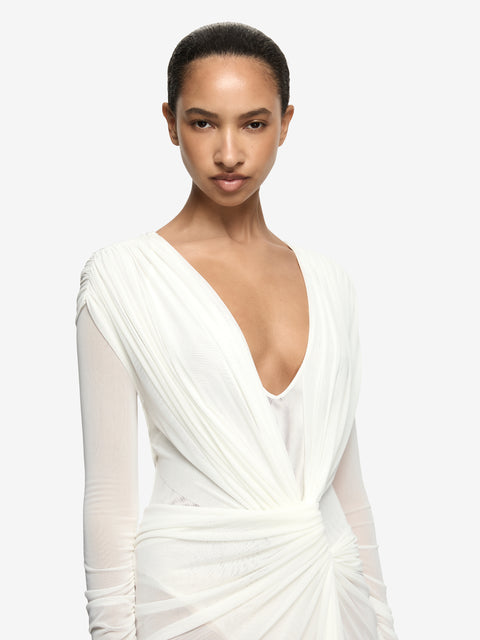 ARIANNA LONG SLEEVE MAXI DRESS - IVORY