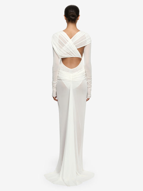 ARIANNA LONG SLEEVE MAXI DRESS - IVORY