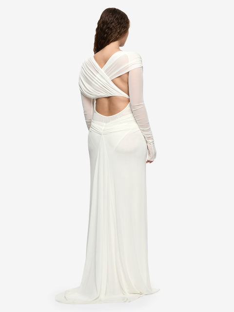 ARIANNA LONG SLEEVE MAXI DRESS - IVORY