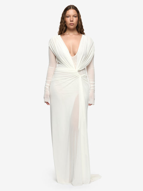 ARIANNA LONG SLEEVE MAXI DRESS - IVORY