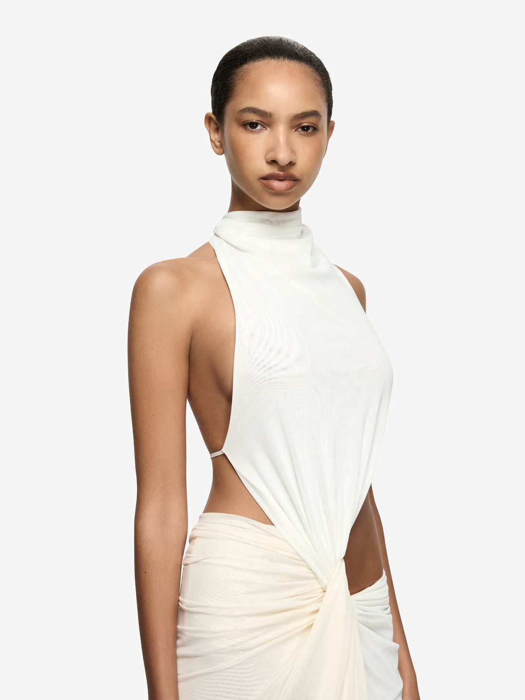 VALLETTA ASYM DRESS - IVORY/BUTTERCREAM