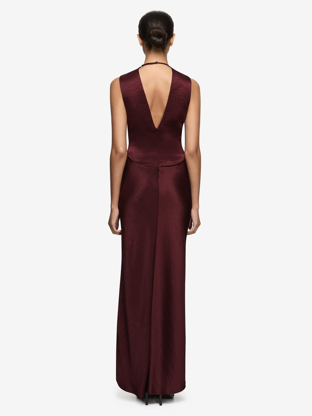 MELODY V MAXI DRESS  - PLUM