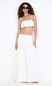 DOMENIC CROPPED BUBBLE TOP - IVORY