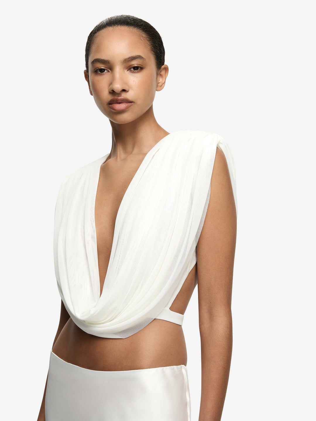 ARIANNA COWL TOP - IVORY