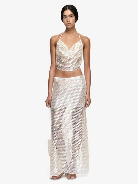 PERLA MAXI SKIRT - PEARL