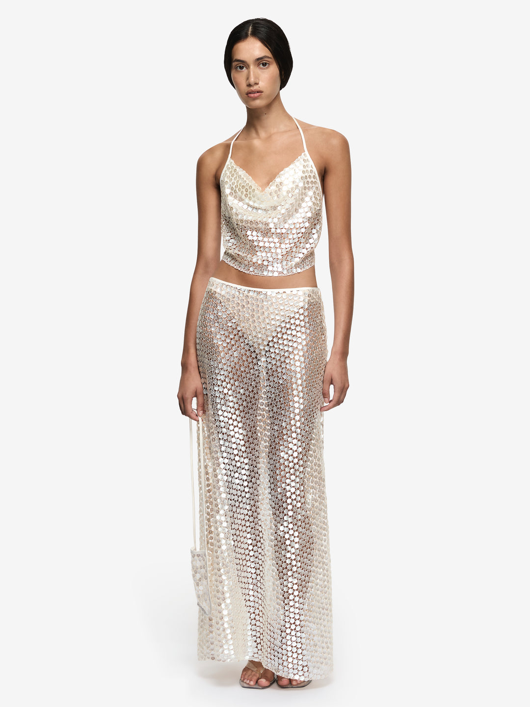 PERLA MAXI SKIRT - PEARL