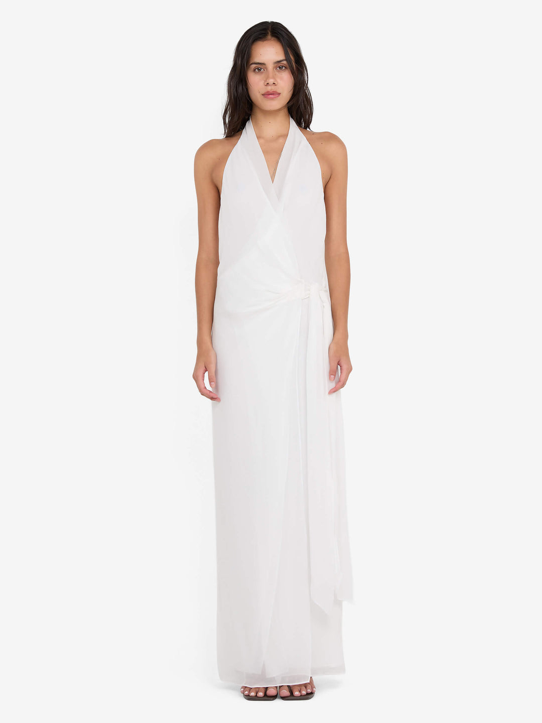 SONEVA WRAP DRESS - IVORY