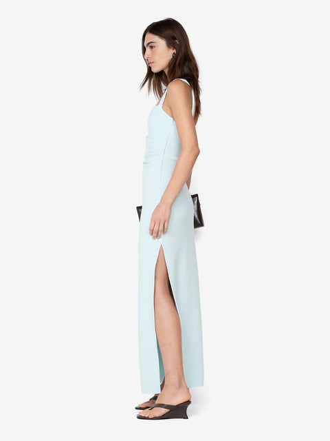 LEORA TUCK MAXI DRESS - ARCTIC BLUE