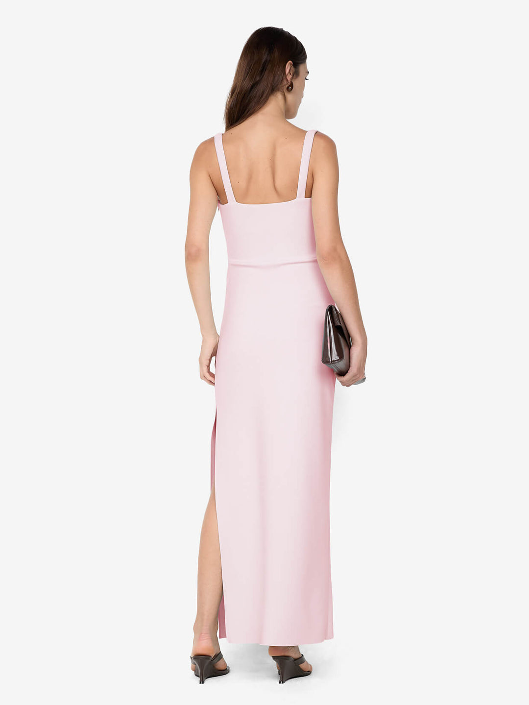 LEORA TUCK MAXI DRESS - POWDER PINK