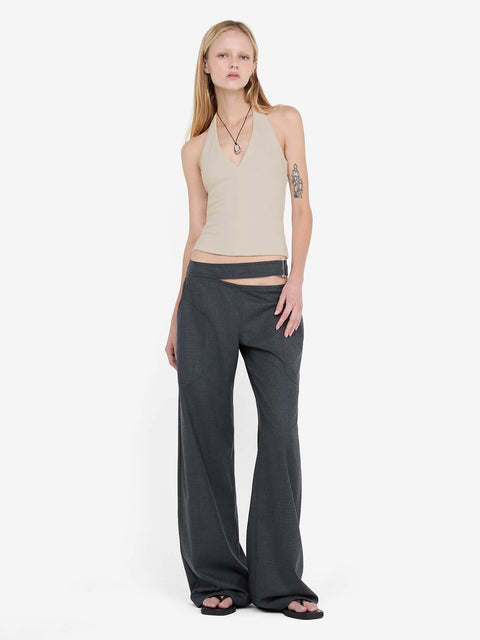 IONE HALTER TOP - TAUPE