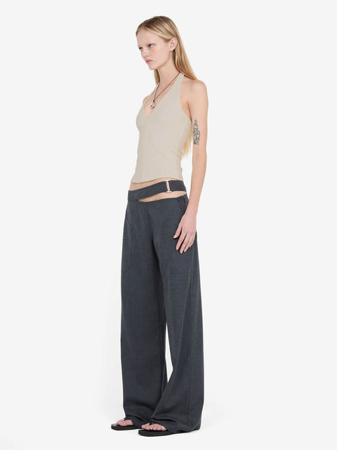 IONE HALTER TOP - TAUPE