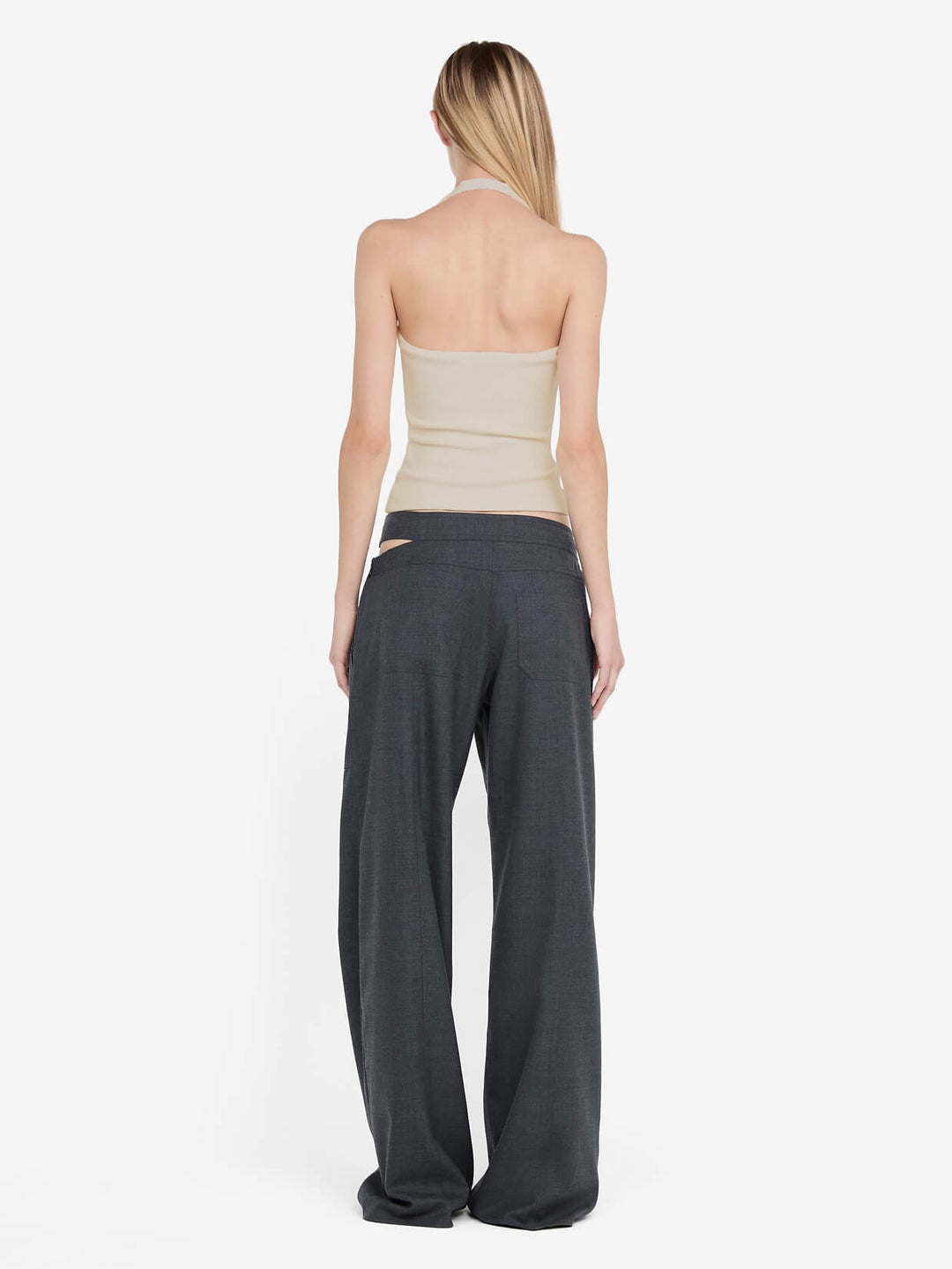 IONE HALTER TOP - TAUPE