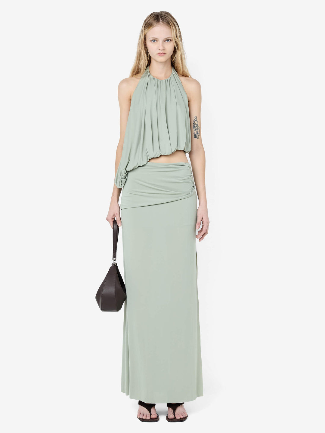 CADENCE RACER MAXI DRESS - PISTACHIO