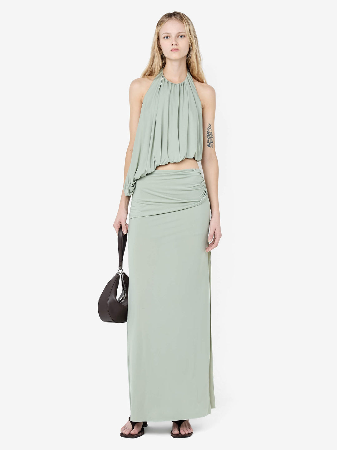 CADENCE RACER MAXI DRESS - PISTACHIO