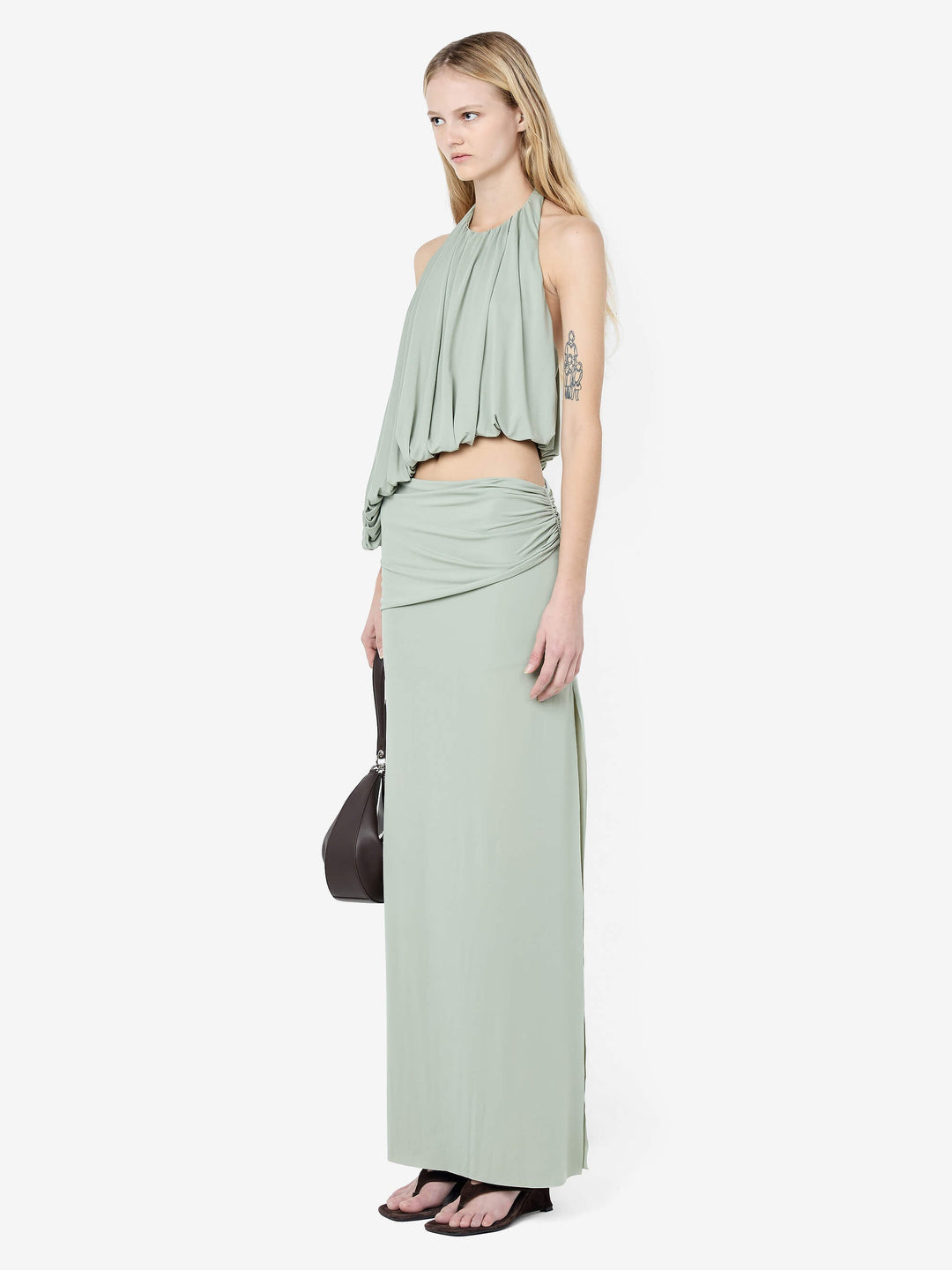 CADENCE RACER MAXI DRESS - PISTACHIO