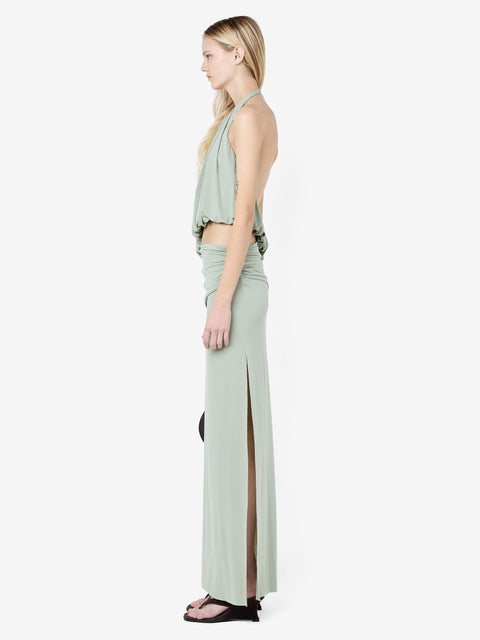 CADENCE RACER MAXI DRESS - PISTACHIO