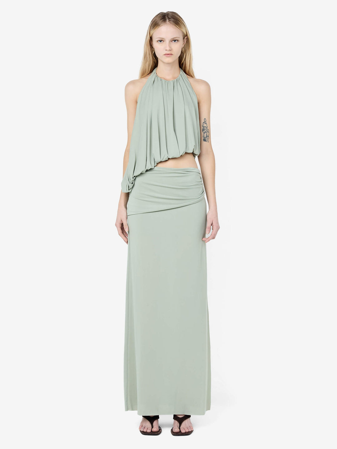 CADENCE RACER MAXI DRESS - PISTACHIO