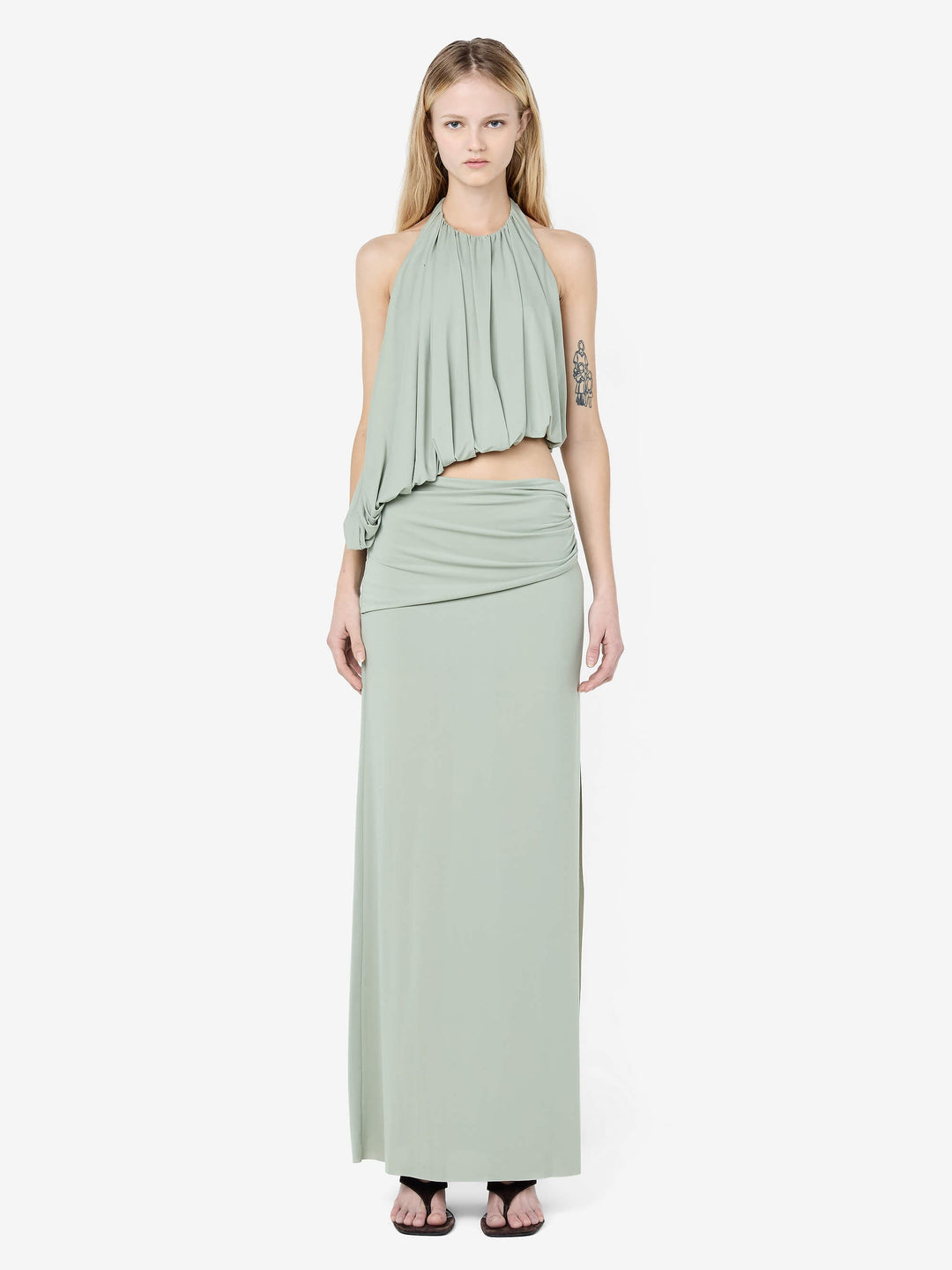 CADENCE RACER MAXI DRESS - PISTACHIO