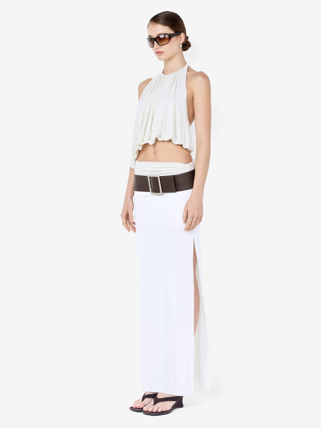 CADENCE RACER MAXI DRESS - SNOW