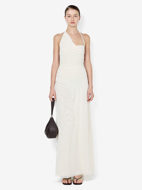 BRENNA PINTUCK MAXI DRESS - SNOW