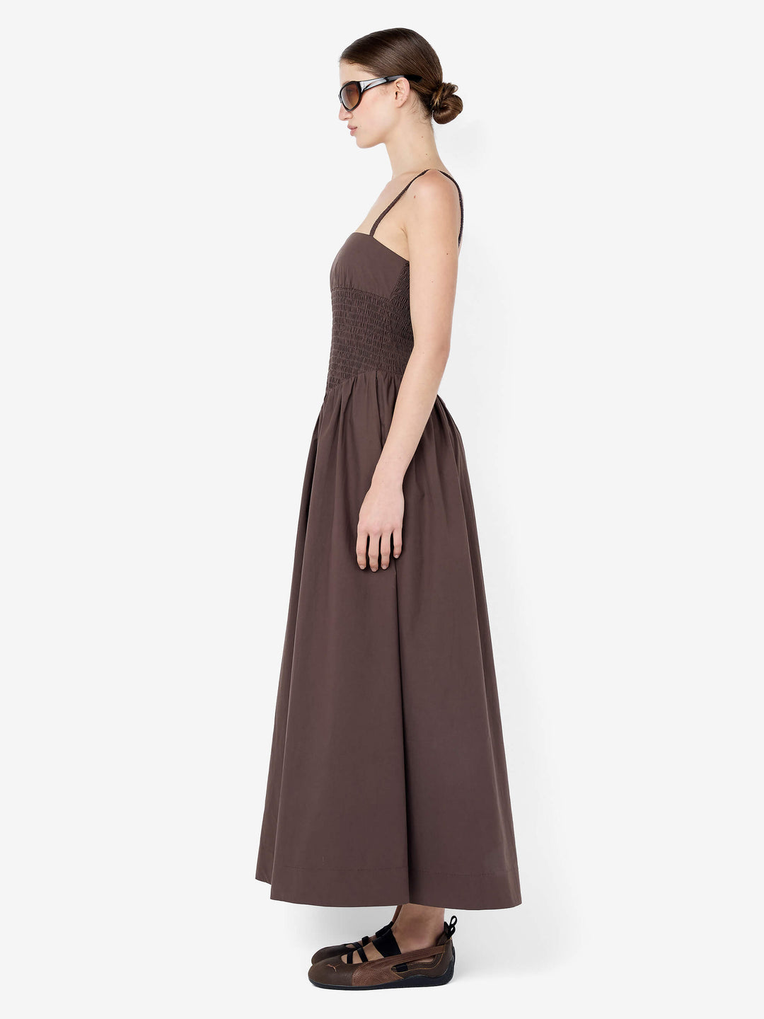 MARCELINE MAXI DRESS - DARK CHOCOLATE