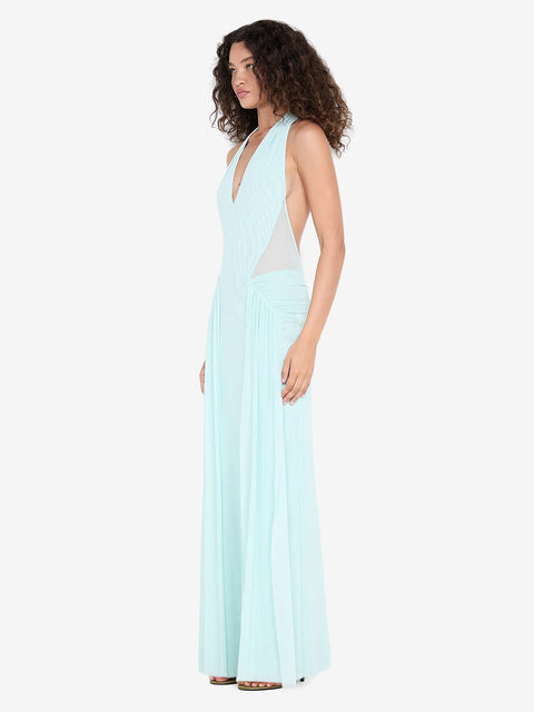JUNIPER HALTER MAXI DRESS - SPEARMINT