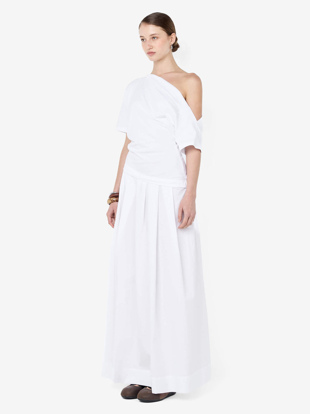 CHANTAL OFFSHOULDER MAXI DRESS - WHITE
