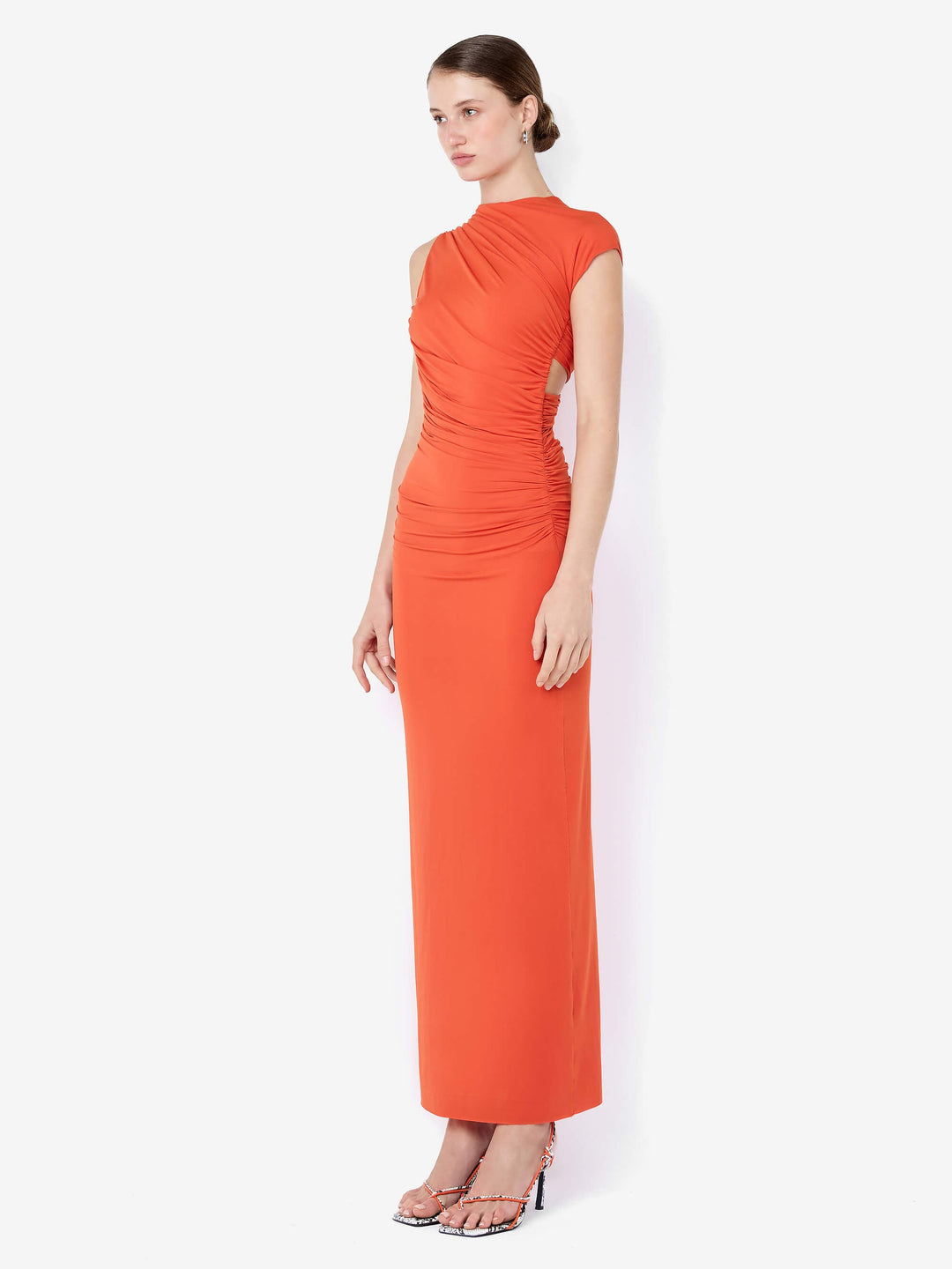 SOLENNE TWIST MAXI DRESS - PERSIMMON