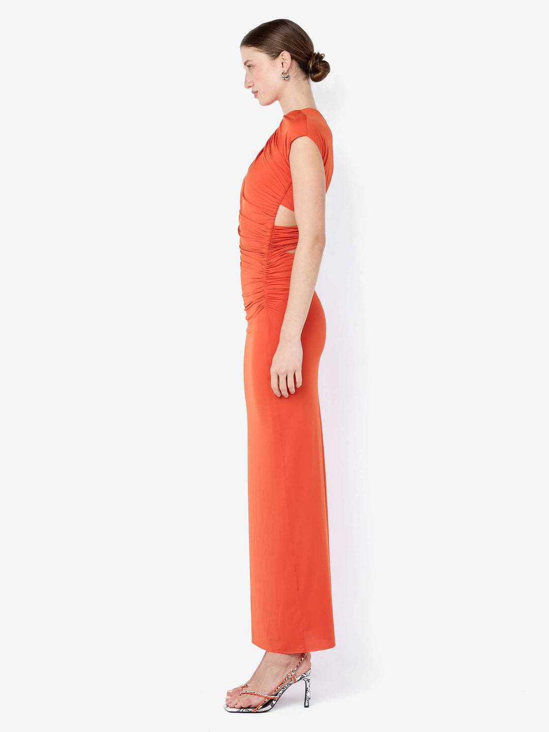 SOLENNE TWIST MAXI DRESS - PERSIMMON