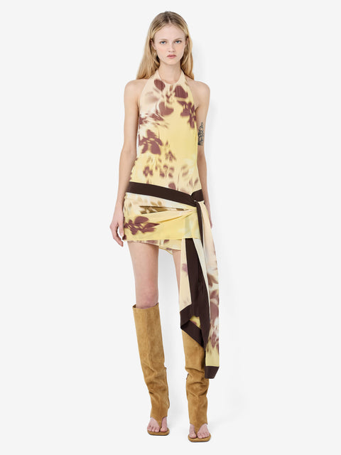 BLAISE HALTER MINI DRESS - PALMERA FLORAL