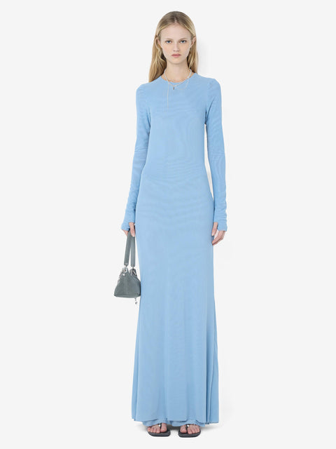 JUNIPER LONG SLEEVE MAXI DRESS - DENIM BLUE