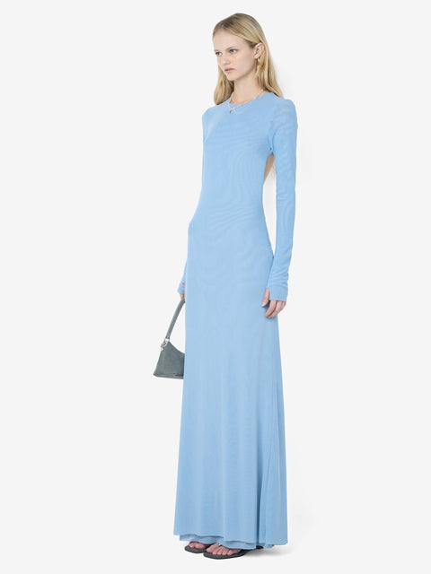 JUNIPER LONG SLEEVE MAXI DRESS - DENIM BLUE