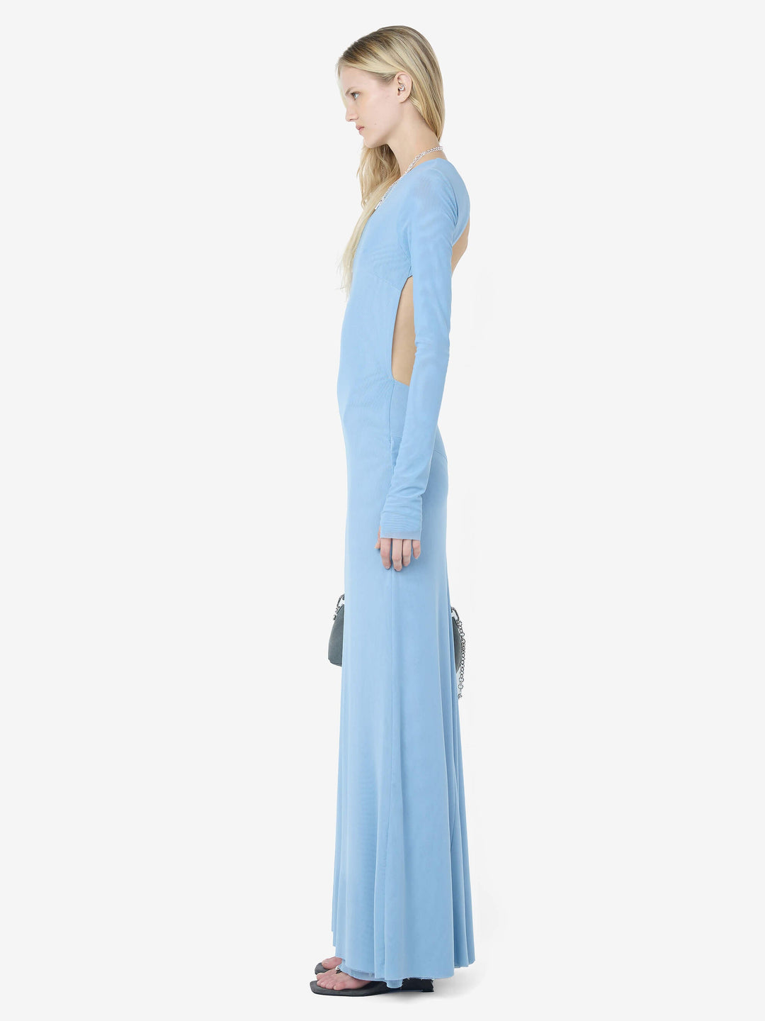 JUNIPER LONG SLEEVE MAXI DRESS - DENIM BLUE