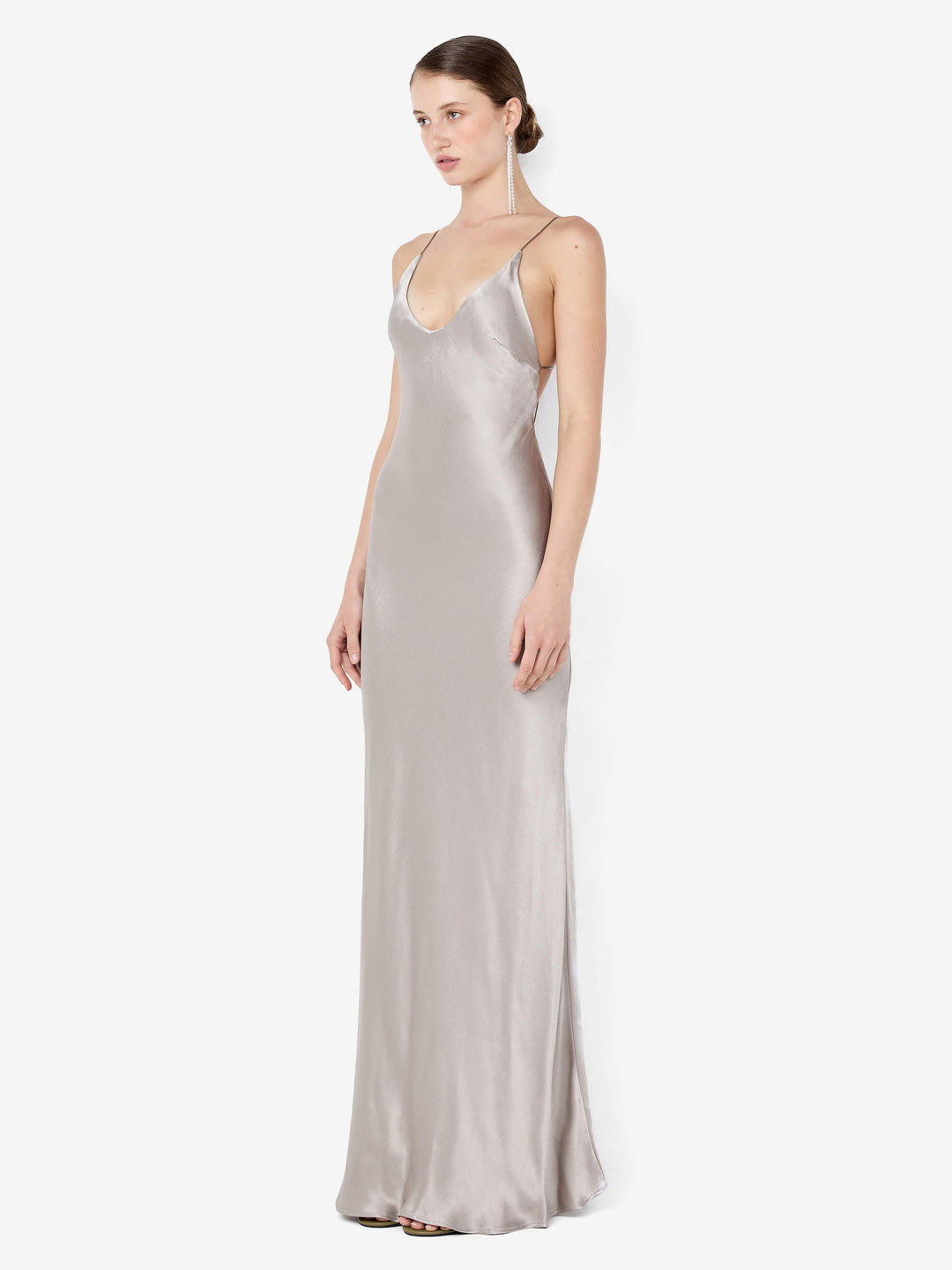 FLORENCE SCOOP MAXI DRESS - SILVER