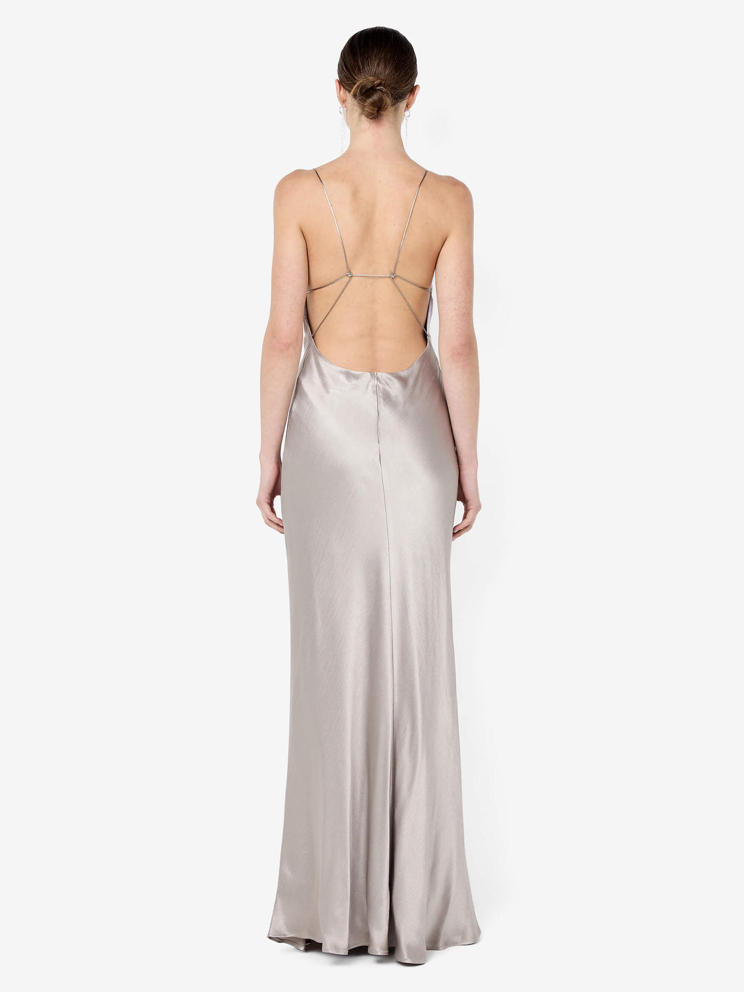 FLORENCE SCOOP MAXI DRESS - SILVER