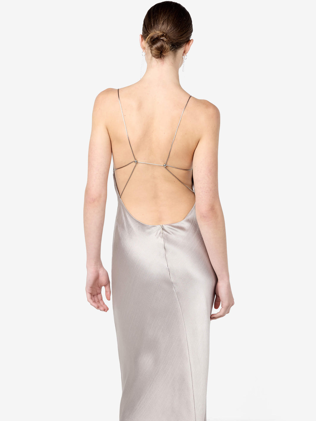 FLORENCE SCOOP MAXI DRESS - SILVER