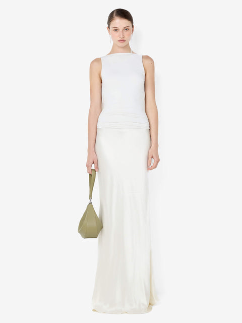 MIRABELLE COWL NECK MAXI DRESS - SNOW