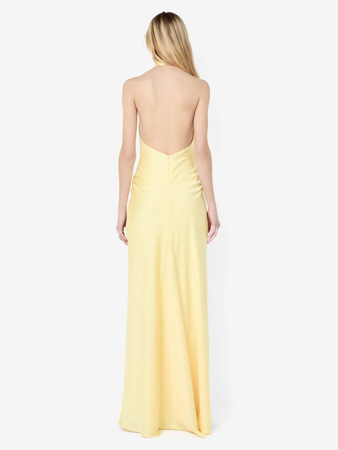 LISETTE HALTER MAXI DRESS - CITRON