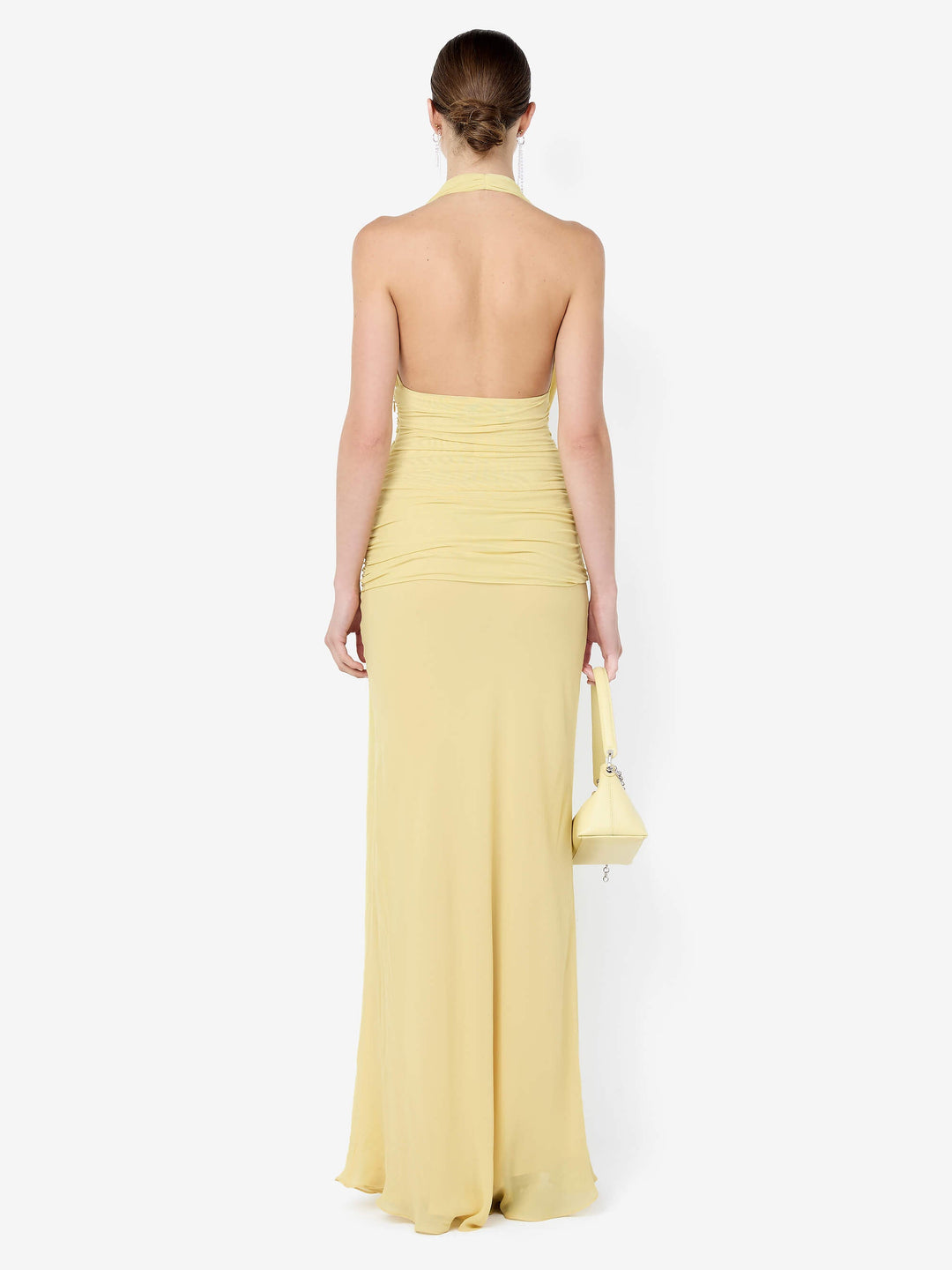 CASSIS DRAPE MAXI DRESS - CITRON