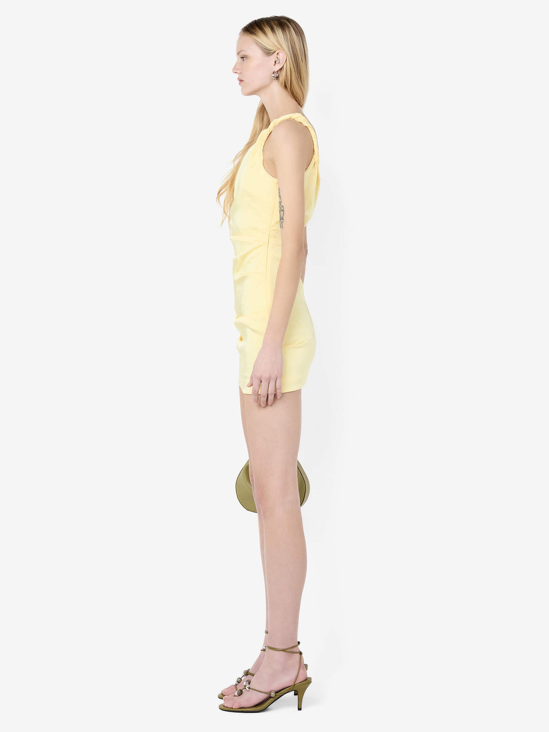 LISETTE TWIST MINI DRESS - CITRON