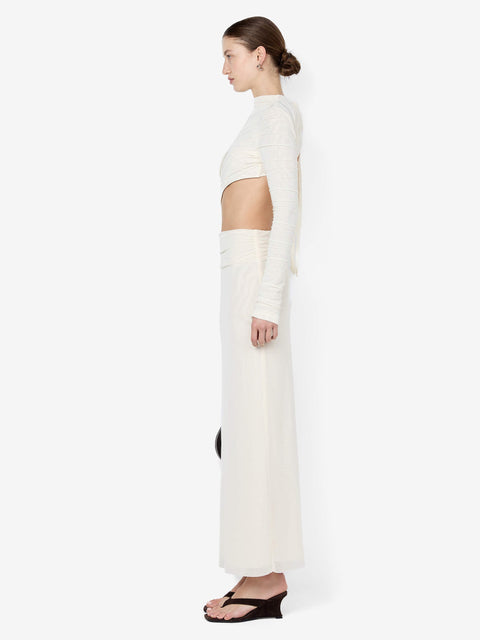 BRENNA PINTUCK TOP - SNOW