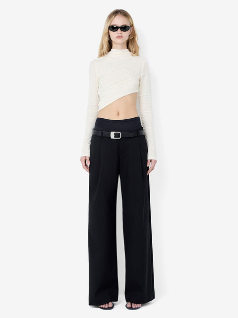 MIRREN CONTRAST PANT - BLACK