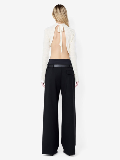 MIRREN CONTRAST PANT - BLACK