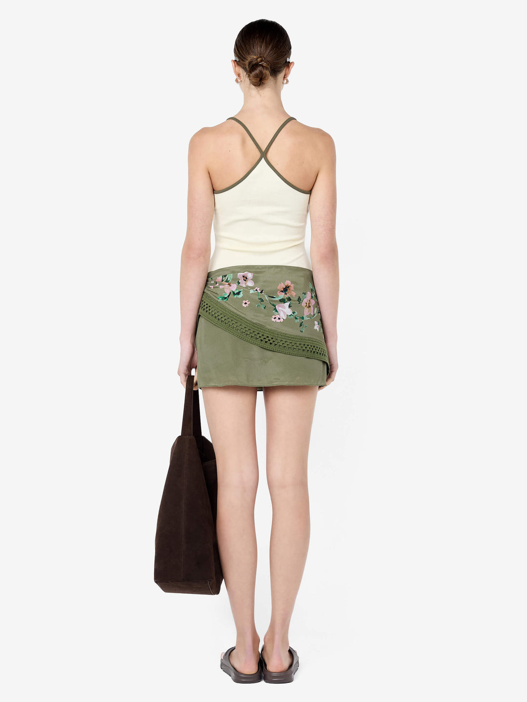 AYLA TANK - VANILLA/OLIVE