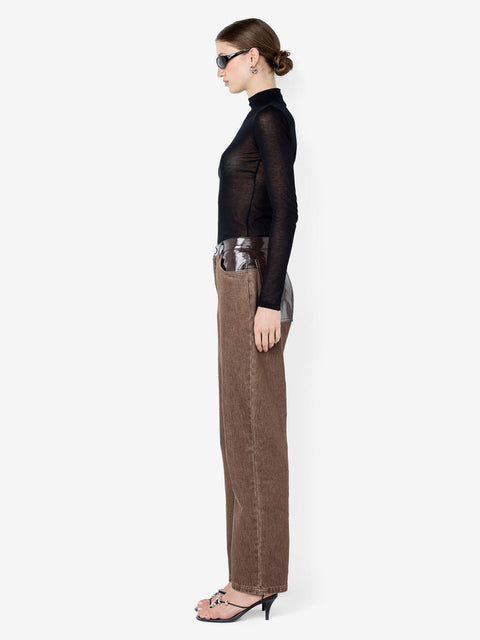KINLEY CONTRAST JEAN - CHOCOLATE
