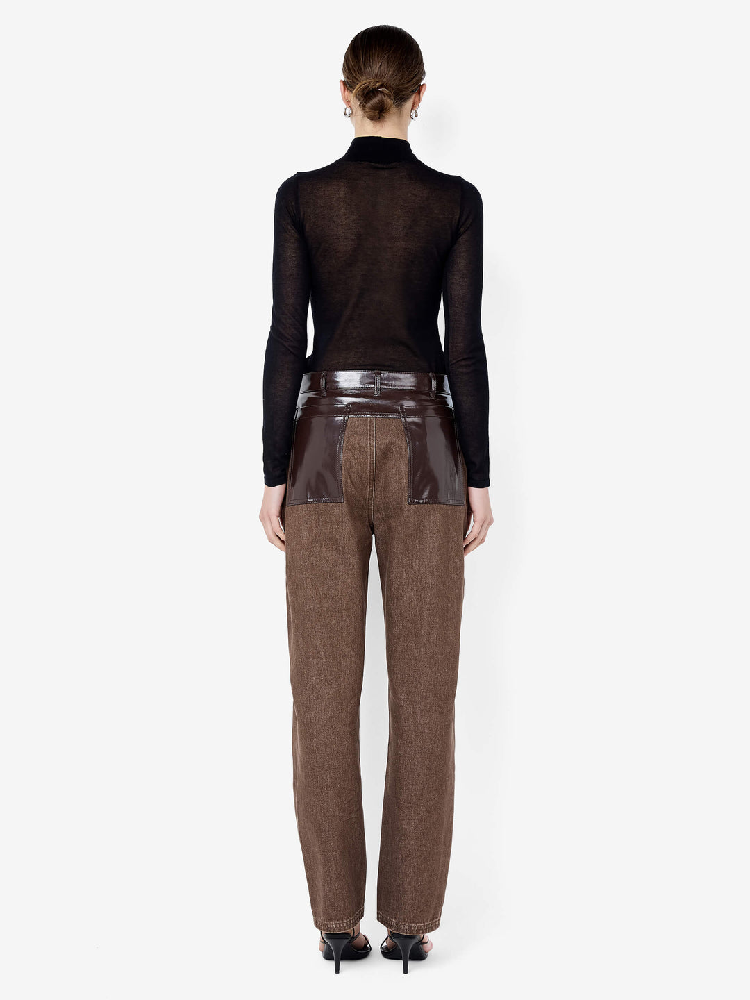 KINLEY CONTRAST JEAN - CHOCOLATE